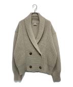 HERMESエルメス）の古着「26AW カシミヤ ダブル ニットジャケット」｜ベージュ