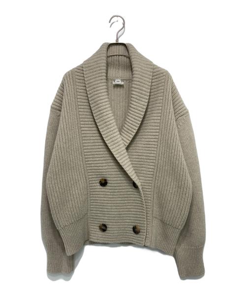 HERMES（エルメス）HERMES (エルメス) 26AW カシミヤ ダブル ニットジャケット ベージュ サイズ:36の古着・服飾アイテム
