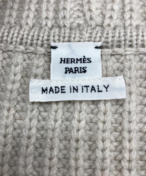 HERMES（エルメス）HERMES (エルメス) 26AW カシミヤ ダブル ニットジャケット ベージュ サイズ:36の古着・服飾アイテム