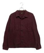 TENDERLOINテンダーロイン）の古着「オープンカラーシャツ」｜レッド×ブラック