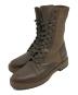 FENDI（フェンディ）の古着「Leather and Fabric Combat Boots」｜ブラウン