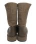 中古・古着 FENDI (フェンディ) Leather and Fabric Combat Boots ブラウン サイズ:37：25000円