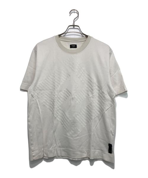 FENDI（フェンディ）FENDI (フェンディ) クルーネックTシャツ ホワイト サイズ:Lの古着・服飾アイテム