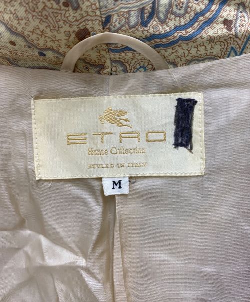 ETRO（エトロ）ETRO (エトロ) ペイズリー柄コート ベージュ サイズ:FREEの古着・服飾アイテム