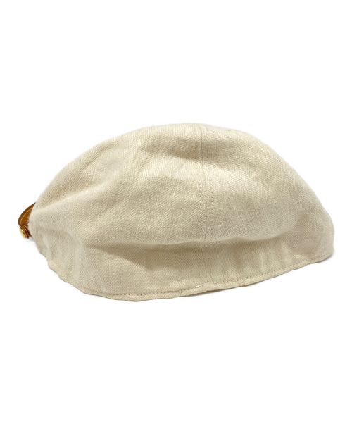 MOTSCH POUR HERMES（モッチプールエルメス）MOTSCH POUR HERMES (モッチプールエルメス) リネンキャップ アイボリー サイズ:57の古着・服飾アイテム