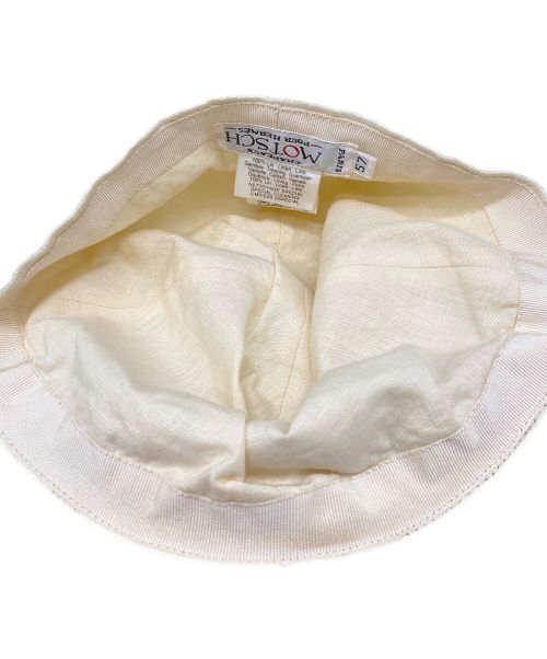 MOTSCH POUR HERMES（モッチプールエルメス）MOTSCH POUR HERMES (モッチプールエルメス) リネンキャップ アイボリー サイズ:57の古着・服飾アイテム