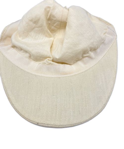MOTSCH POUR HERMES（モッチプールエルメス）MOTSCH POUR HERMES (モッチプールエルメス) リネンキャップ アイボリー サイズ:57の古着・服飾アイテム