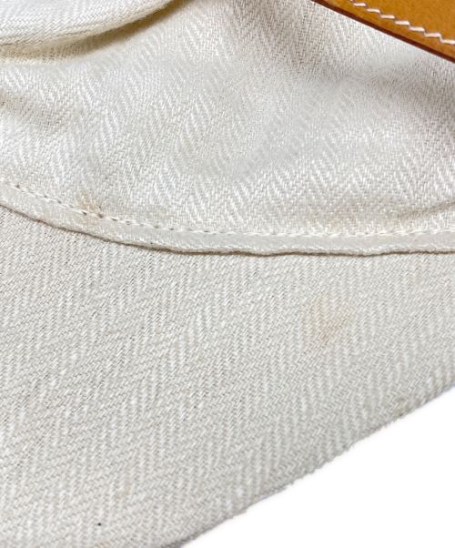MOTSCH POUR HERMES（モッチプールエルメス）MOTSCH POUR HERMES (モッチプールエルメス) リネンキャップ アイボリー サイズ:57の古着・服飾アイテム