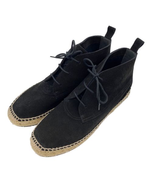 BALENCIAGA（バレンシアガ）BALENCIAGA (バレンシアガ) スエード エスパドリーユ アンクルブーツ ブラック サイズ:38の古着・服飾アイテム