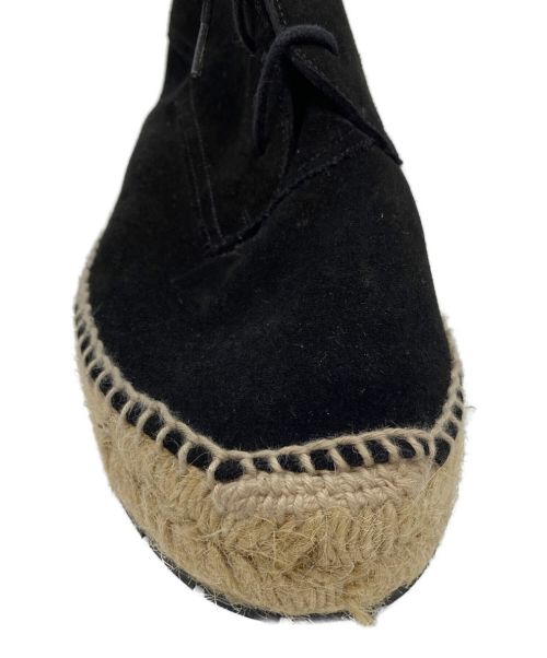 BALENCIAGA（バレンシアガ）BALENCIAGA (バレンシアガ) スエード エスパドリーユ アンクルブーツ ブラック サイズ:38の古着・服飾アイテム
