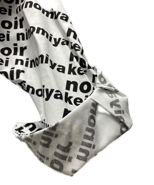 noir kei ninomiya（ノワール ケイ ニノミヤ）noir kei ninomiya (ノワール ケイ ニノミヤ) ロゴジャンプスーツ ホワイト×ブラック サイズ:sの古着・服飾アイテム