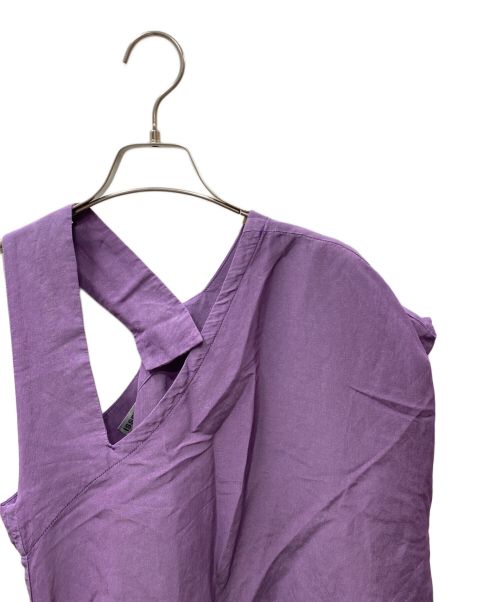 ISSEY MIYAKE（イッセイミヤケ）ISSEY MIYAKE (イッセイミヤケ) 変形ノースリーブワンピース パープル サイズ:2の古着・服飾アイテム