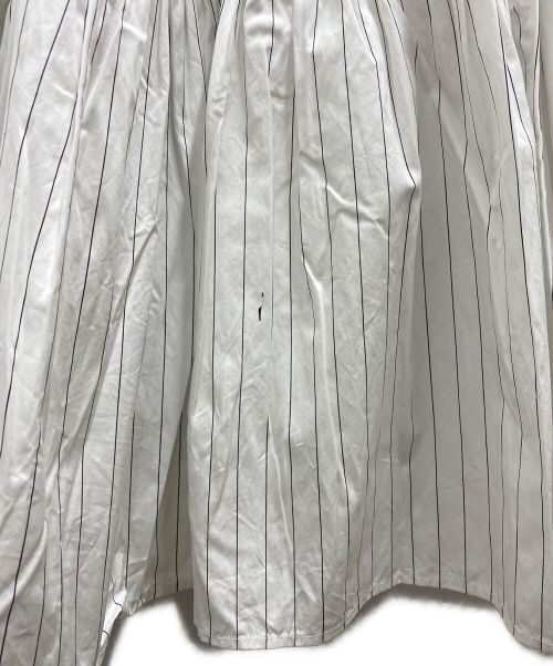 PLAN C（プランシー）PLAN C (プランシー) ピンストライプティアードスカート ホワイト サイズ:FREEの古着・服飾アイテム
