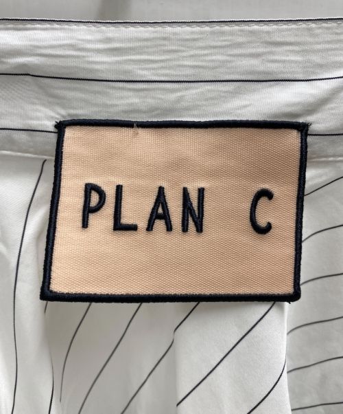 PLAN C（プランシー）PLAN C (プランシー) ピンストライプティアードスカート ホワイト サイズ:FREEの古着・服飾アイテム