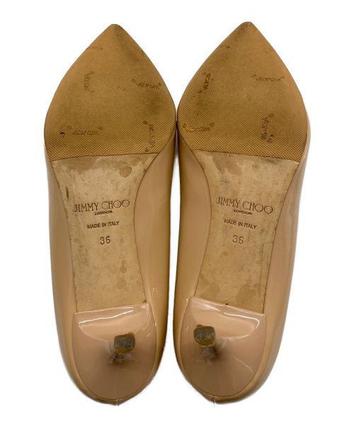 JIMMY CHOO（ジミーチュウ）JIMMY CHOO (ジミーチュウ) ポインテッドトゥパンプス ベージュ サイズ:36の古着・服飾アイテム