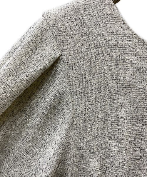 styling/ kei shirahata（スタイリング / ケイ シラハタ）styling/ kei shirahata (スタイリング / ケイ シラハタ) パフスリーブツイードワンピース グレー サイズ:SIZE1の古着・服飾アイテム