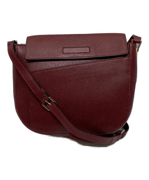 Valextra（ヴァレクストラ）Valextra (ヴァレクストラ) ショルダーバッグ バーガンディーの古着・服飾アイテム