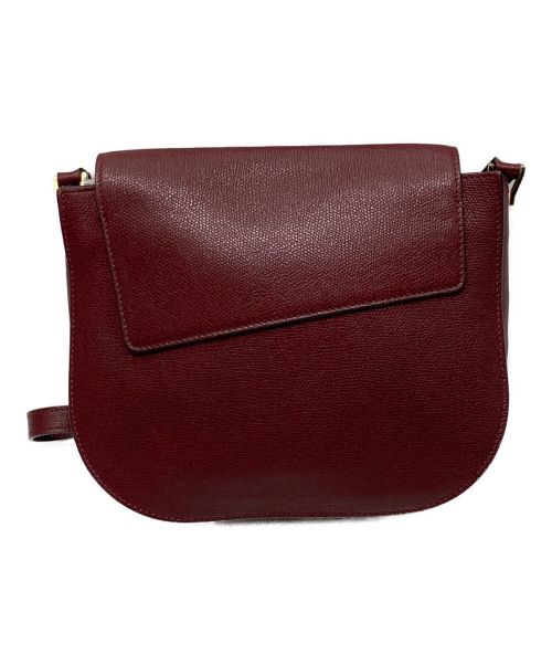 Valextra（ヴァレクストラ）Valextra (ヴァレクストラ) ショルダーバッグ バーガンディーの古着・服飾アイテム