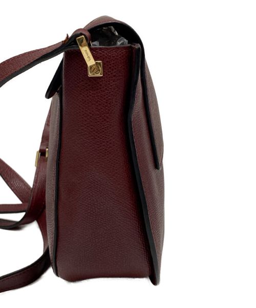 Valextra（ヴァレクストラ）Valextra (ヴァレクストラ) ショルダーバッグ バーガンディーの古着・服飾アイテム