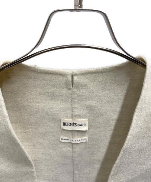 HERMES（エルメス）HERMES (エルメス) 2WAYレイヤードカシミヤコート アイボリー サイズ:36の古着・服飾アイテム
