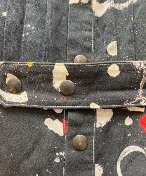 CHARLES JEFFREY LOVERBOY（チャールズ ジェフリー ラバーボーイ）CHARLES JEFFREY LOVERBOY (チャールズ ジェフリー ラバーボーイ) グラフィックショートスリーブワンピース ブラック サイズ:ＸＳの古着・服飾アイテム