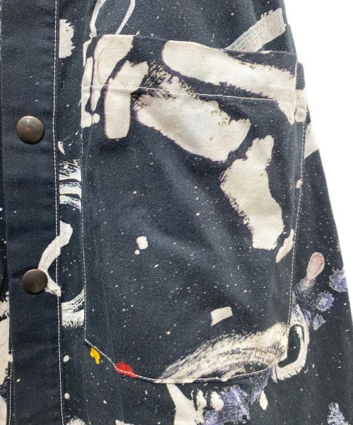 CHARLES JEFFREY LOVERBOY（チャールズ ジェフリー ラバーボーイ）CHARLES JEFFREY LOVERBOY (チャールズ ジェフリー ラバーボーイ) グラフィックショートスリーブワンピース ブラック サイズ:ＸＳの古着・服飾アイテム