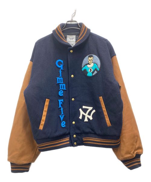 NEXUSVII（ネクサスセブン）NEXUSVII (ネクサスセブン) GIMME5 (ギミファイブ) スタジャン ブラウン×ネイビー サイズ:XLの古着・服飾アイテム