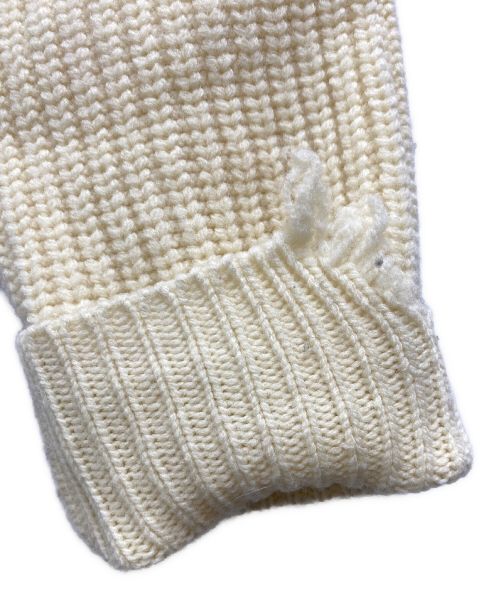 RHODOLIRION（ロドリリオン）RHODOLIRION (ロドリリオン) ダメージコマンドニット アイボリー サイズ:Sの古着・服飾アイテム