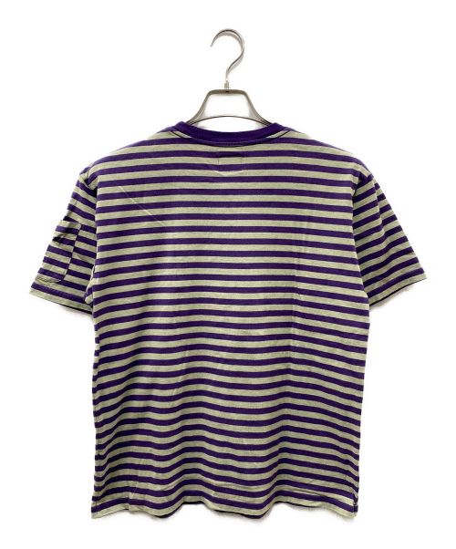 Needles（ニードルズ）Needles (ニードルズ) ボーダーTシャツ パープル サイズ:XSの古着・服飾アイテム
