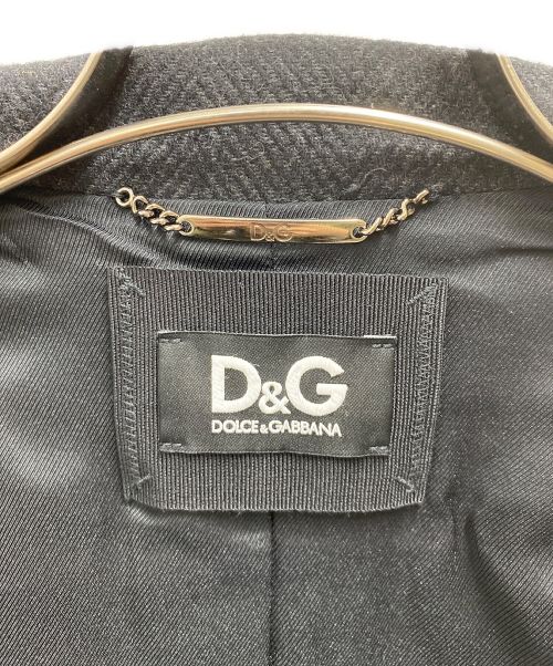 DOLCE & GABBANA（ドルチェ＆ガッバーナ）DOLCE & GABBANA (ドルチェ＆ガッバーナ) スタンドカラーショートコート グレー サイズ:36の古着・服飾アイテム
