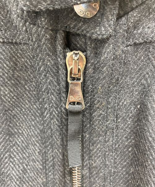 DOLCE & GABBANA（ドルチェ＆ガッバーナ）DOLCE & GABBANA (ドルチェ＆ガッバーナ) スタンドカラーショートコート グレー サイズ:36の古着・服飾アイテム