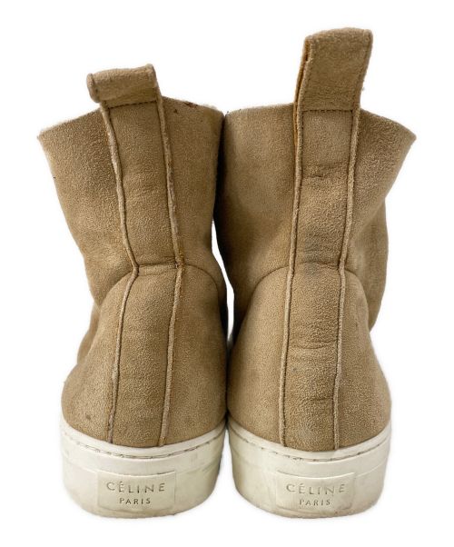 CELINE（セリーヌ）CELINE (セリーヌ) ムートンハイカット ボアスニーカー ベージュ サイズ:38の古着・服飾アイテム