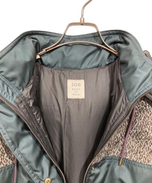 Soe（ソーイ）Soe (ソーイ) スウィッチングファブリックスポーツコート ネイビー×グレー サイズ:1の古着・服飾アイテム