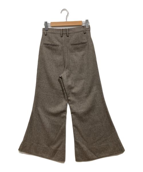 SHIKITARI（シキタリ）SHIKITARI (シキタリ) ウールワイドフレアパンツ グレー サイズ:Sの古着・服飾アイテム