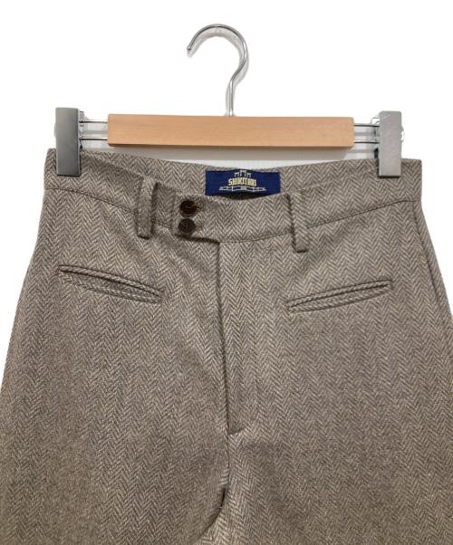 SHIKITARI（シキタリ）SHIKITARI (シキタリ) ウールワイドフレアパンツ グレー サイズ:Sの古着・服飾アイテム