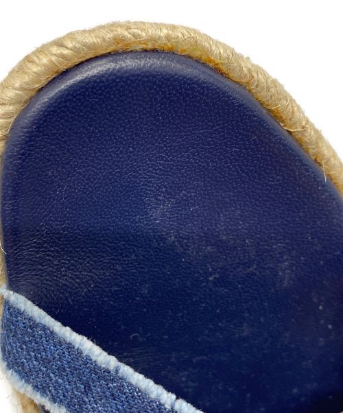 MIU MIU（ミュウミュウ）MIU MIU (ミュウミュウ) ウェッジソールサンダル ネイビー サイズ:36　1/2の古着・服飾アイテム