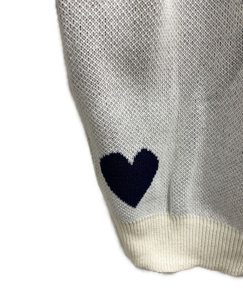 creative drug store（クリエイティヴドラッグストア）CREATIVE DRUG STORE (クリエイティヴドラッグストア) VERDY (ヴェルディ) ロゴニット ホワイト×ネイビー サイズ:Lの古着・服飾アイテム