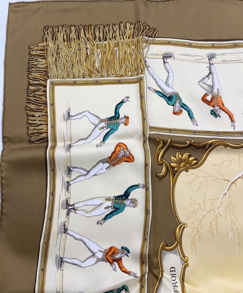 HERMES（エルメス）HERMES (エルメス) カレ90 ブラウンの古着・服飾アイテム