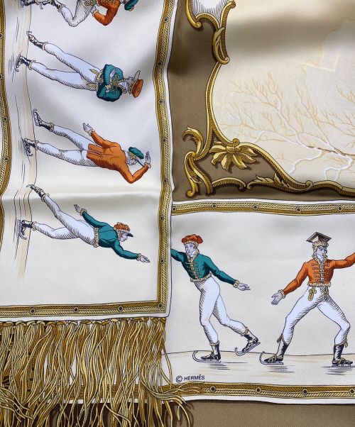 HERMES（エルメス）HERMES (エルメス) カレ90 ブラウンの古着・服飾アイテム