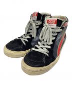 GOLDEN GOOSEゴールデングース）の古着「SLIDEハイカットスニーカー」｜ブラック×レッド