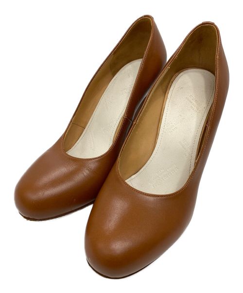 Maison Margiela 22（メゾンマルジェラ）Maison Margiela 22 (メゾンマルジェラ 22) ラウンドトゥーパンプス ブラウン サイズ:36の古着・服飾アイテム