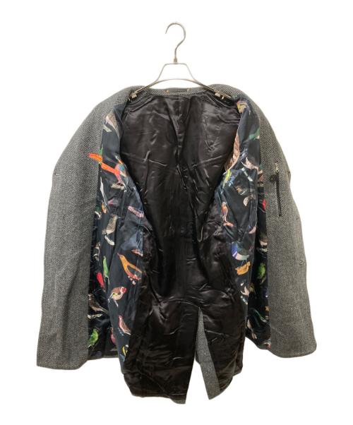 PAUL SMITH（ポールスミス）PAUL SMITH (ポールスミス) ウールヘリンボーン トレンチコート グレー サイズ:Mの古着・服飾アイテム