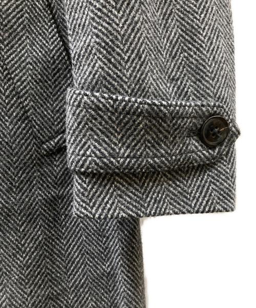 PAUL SMITH（ポールスミス）PAUL SMITH (ポールスミス) ウールヘリンボーン トレンチコート グレー サイズ:Mの古着・服飾アイテム
