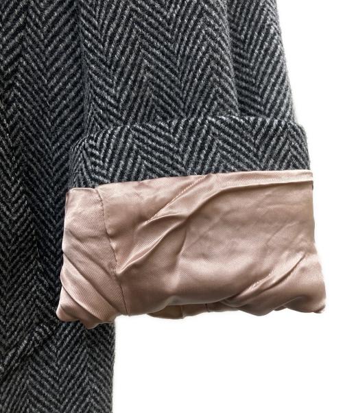 PAUL SMITH（ポールスミス）PAUL SMITH (ポールスミス) ウールヘリンボーン トレンチコート グレー サイズ:Mの古着・服飾アイテム