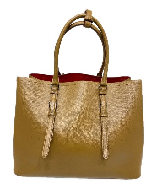 PRADA（プラダ）PRADA (プラダ) 2WAYレザートートバッグ ブラウンの古着・服飾アイテム