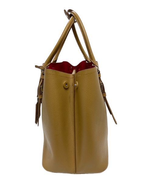 PRADA（プラダ）PRADA (プラダ) 2WAYレザートートバッグ ブラウンの古着・服飾アイテム