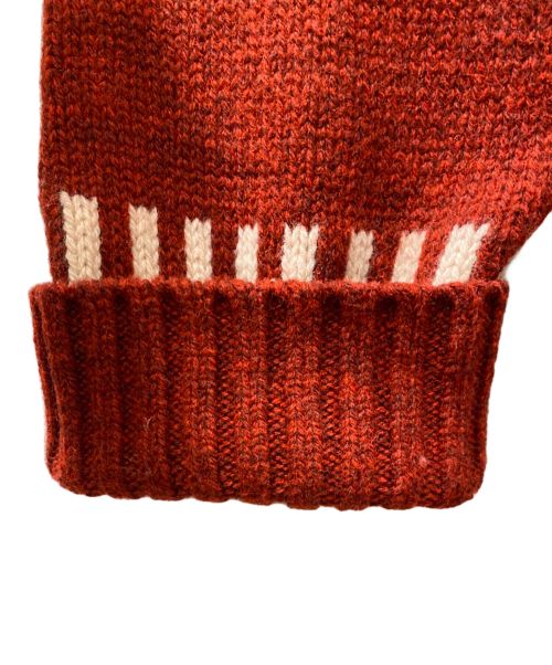 FAF（エフエーエフ）FAF (エフエイエフ) Air Brushed Knit Cowichan レッド サイズ:３の古着・服飾アイテム