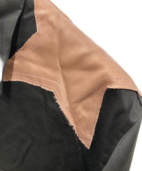 myne（マイン）myne (マイン) Star Patch Shirt ブラック サイズ:Mの古着・服飾アイテム