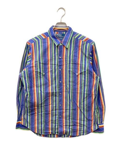 POLO RALPH LAUREN（ポロ・ラルフローレン）POLO RALPH LAUREN (ポロ・ラルフローレン) 90S RL WESTERN ウエスタンシャツ ネイビー サイズ:Mの古着・服飾アイテム