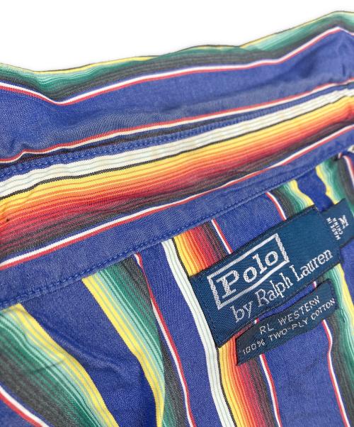 POLO RALPH LAUREN（ポロ・ラルフローレン）POLO RALPH LAUREN (ポロ・ラルフローレン) 90S RL WESTERN ウエスタンシャツ ネイビー サイズ:Mの古着・服飾アイテム